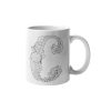 Primgi 11 oz Ceramic Alphabet-C Printed Coffee Mug