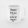 Primgi 11 oz Ceramic Thanks & Orgasms Coffee Mug Gift For Anniversary