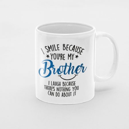 Primgi 11oz Ceramic You Are My Brother Coffee Mug For Birthday