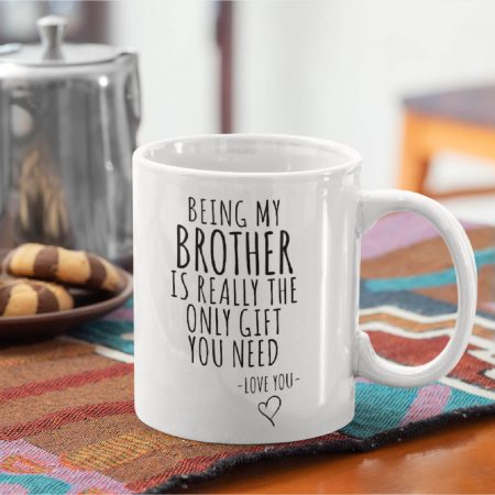 Primgi 11oz Ceramic Being My Brother Coffee Mug For Birthday