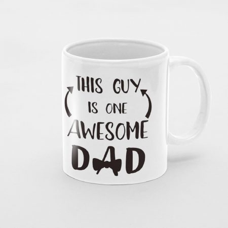 Primgi 11oz Ceramic Awesome Dad Coffee Mug Best For Father