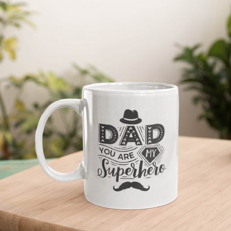 Primgi 11oz Ceramic Superhero Dad Coffee Mug Best For Father's Day