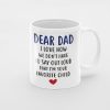 Primgi 11oz Ceramic Dear Dad Coffee Mug For Father