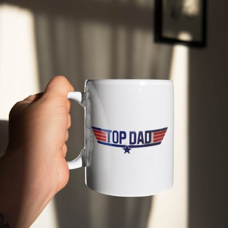 Primgi 11oz Ceramic Top Dad Coffee Mug Best For Father’s Day