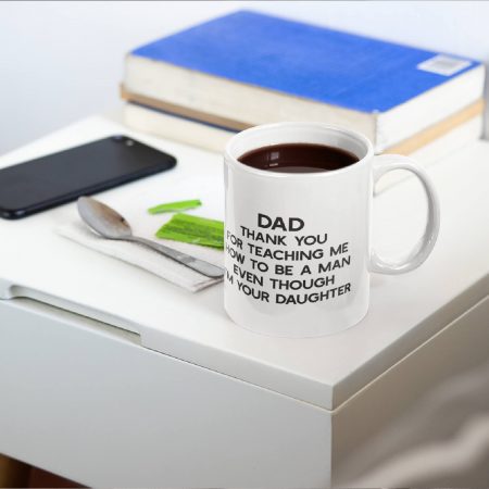 Primgi 11oz Ceramic Thank You Dad Coffee Mug for Father