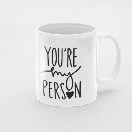 primgi 11oz Ceramic You're My Person Coffee Mug for Friendship Day