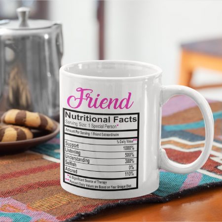 Primgi 11oz Ceramic Friends Nutrition Coffe Mugs Gifts For Friendship Day