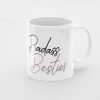 Primgi 11 oz ceramic Badass Besties Coffee Mug gift for friend