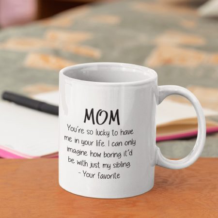 Primgi 11 oz Ceramic Coffee Mug for Mom's Day Gift