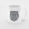 Primgi 11 oz Ceramic Tiger Head Printed Coffee Mug