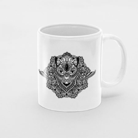 Primgi 11 oz Ceramic Animal Head Printed Coffee Mug