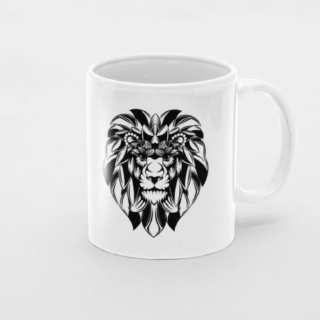 Primgi 11 oz Ceramic Lion King Animal Head Printed Coffee Mug