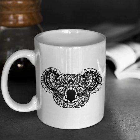 Primgi 11 oz Ceramic Animal Head Illustration Coffee Mug