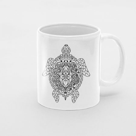 Primgi 11 oz Ceramic Tortoise Printed Coffee Mug