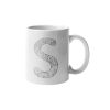 Primgi 11 oz Ceramic Alphabet-S Printed Coffee Mug