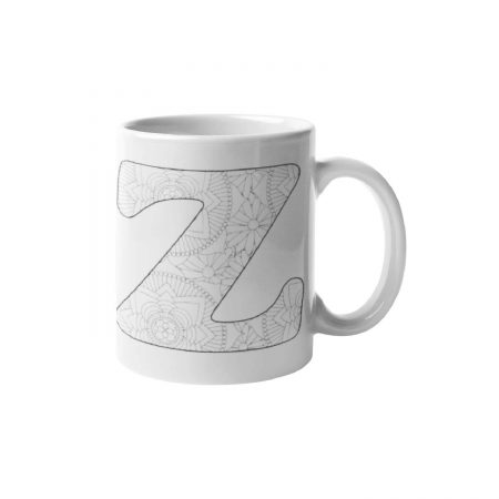 Primgi 11 oz Ceramic Alphabet-Z Printed Coffee Mug