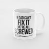 Primgi 11oz Ceramic Dad Fix It Coffee Mug For Father's Day