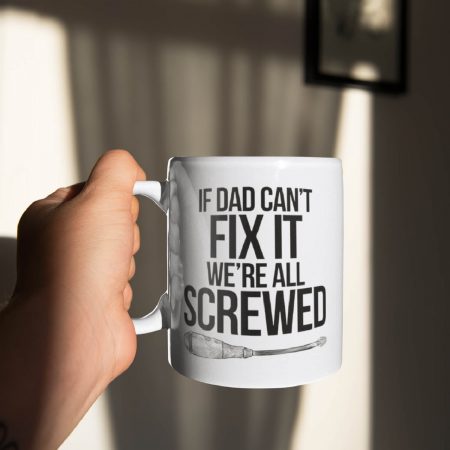 Primgi 11oz Ceramic Dad Fix It Coffee Mug For Father's Day