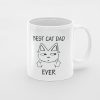 Primgi 11oz Ceramic Best Cat Dad Coffee Mug For Father's Day