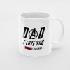 Primgi 11oz Ceramic Love You Dad Coffee Mug For Father's Day