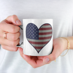 Independence Day Triangle Flag Printed Coffee Mug