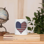 Independence Day Triangle Flag Printed Coffee Mug