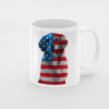 Primgi 11 oz Ceramic Independence Day Dog Printed Flag Coffee Mug