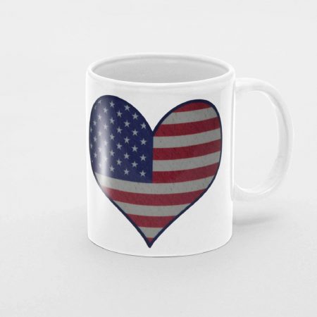 Independence Day Triangle Flag Printed Coffee Mug