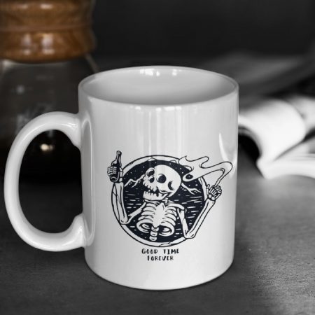 Primgi 11oz Ceramic Skelton Design Coffee Mug