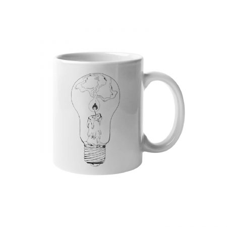 Primgi 11 oz Ceramic Candle Under Bulb Printed Coffee Mug