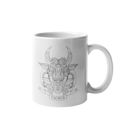 Primgi 11oz White Ceramic Virgo Zodiac Printed Coffee Mug 1