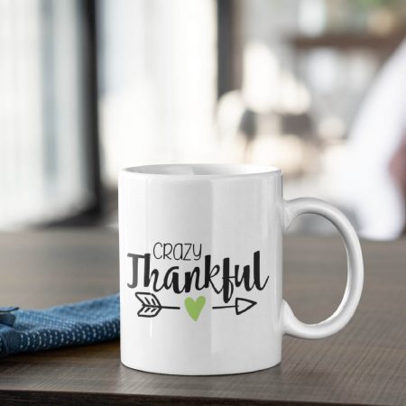 Primgi 11oz Ceramic Crazy Thankful Coffee Mug