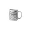 Primgi 11 oz Ceramic Teacher Nutrition Fact Printed Coffee Mug