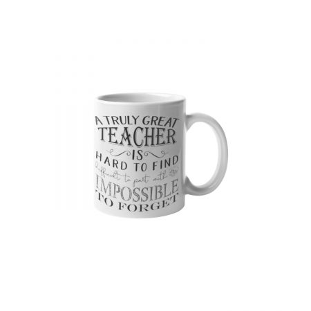 Primgi 11 oz Ceramic A Truly Great Teacher Printed Coffee Mug