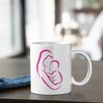 Ceramic Mom and Baby Design Baby Shower Coffee Mug