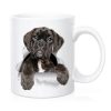 Primgi 11oz Ceramic Dark Brown Dog Design Coffee Mug