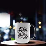 Black ceramic mug 15 oz